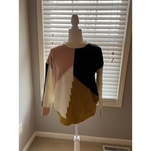 Lulus Color Block Sweater Sz Small